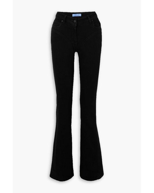 Mugler Black Mid-rise Flared Jeans