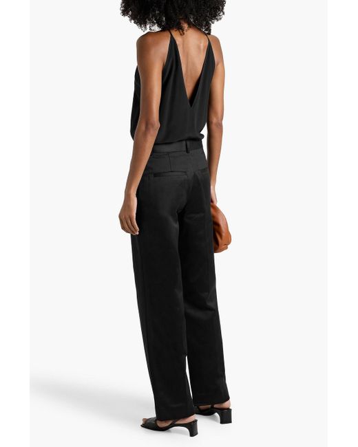 Totême  Black Silk Crepe De Chine Camisole