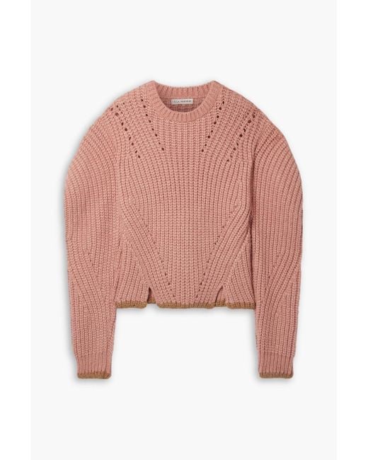 Ulla Johnson Pink Lorena Ribbed Alpaca-blend Sweater
