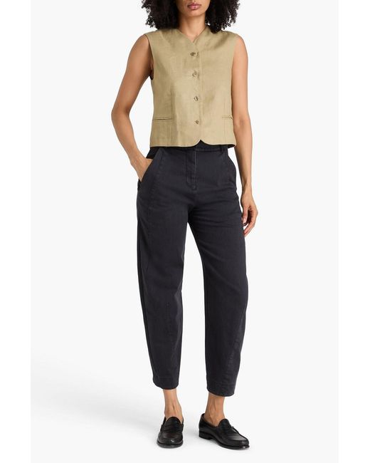 Palmer//Harding Blue High-rise Tapered Jeans