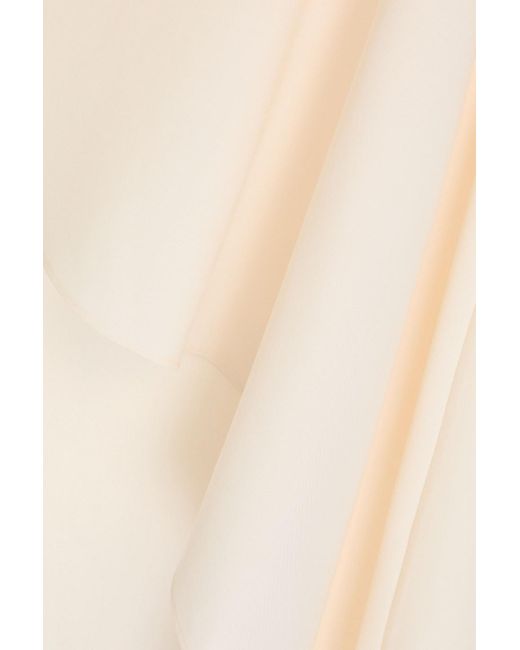 Rohe White Asymmetric Wool-Blend Crepe Top