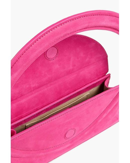 Jacquemus Pink Rond Suede Shoulder Bag