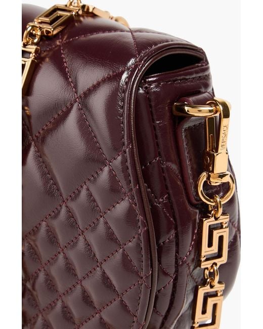 Versace White Greca Goddess Quilted Leather Cross-Body Bag