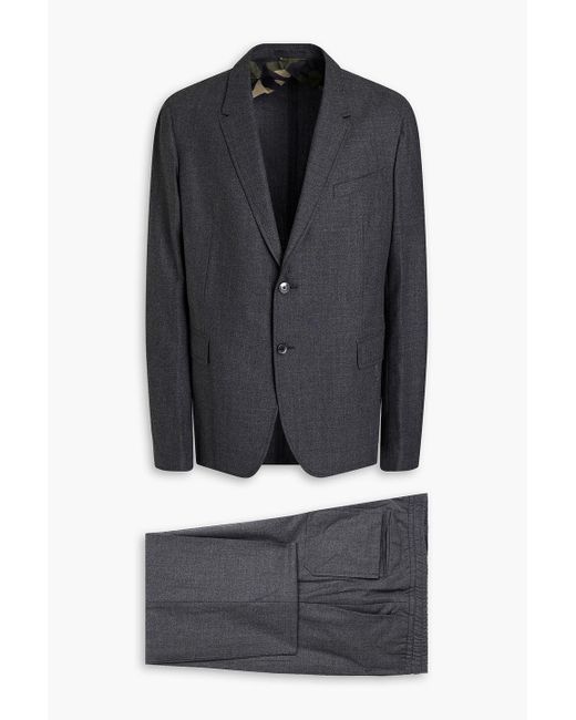 Valentino Gray Mélange Stretch-wool Suit for men