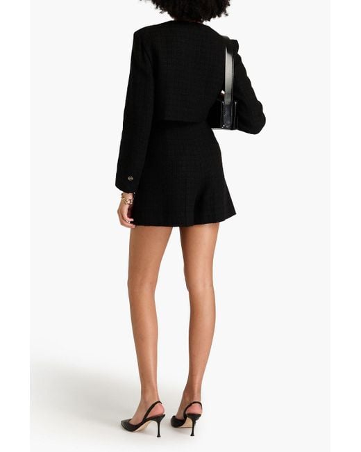 Sandro Black Bouclé-tweed Playsuit