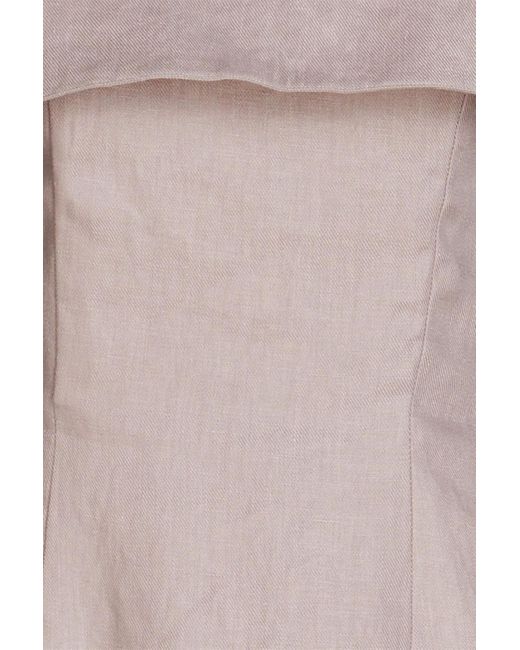 Bondi Born Pink Elba trägerloses minikleid aus leinen-twill