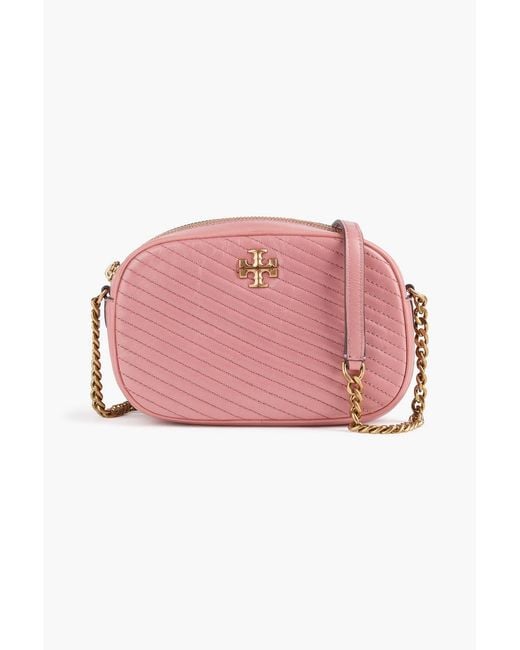 Tory Burch Pink Kira Quilted Leather Cross-body Bag
