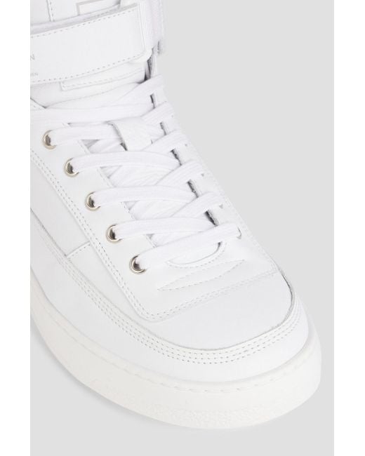 Acne White Leather High-top Sneakers for men
