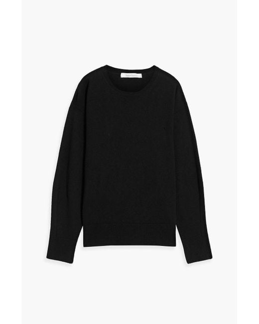 Another Tomorrow Black Cashmere And Wool-blend Sweater