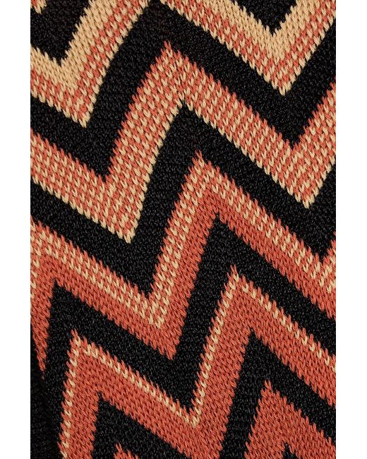 Missoni Red Crochet-Knit Cotton-Blend Cardigan