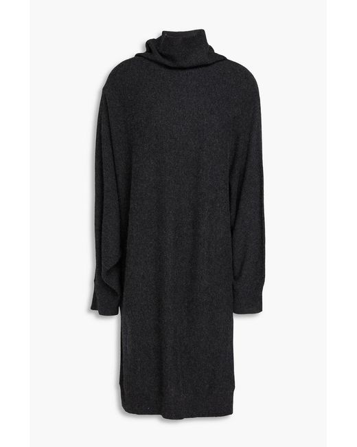 Totême  Black Draped Cashmere Turtleneck Sweater