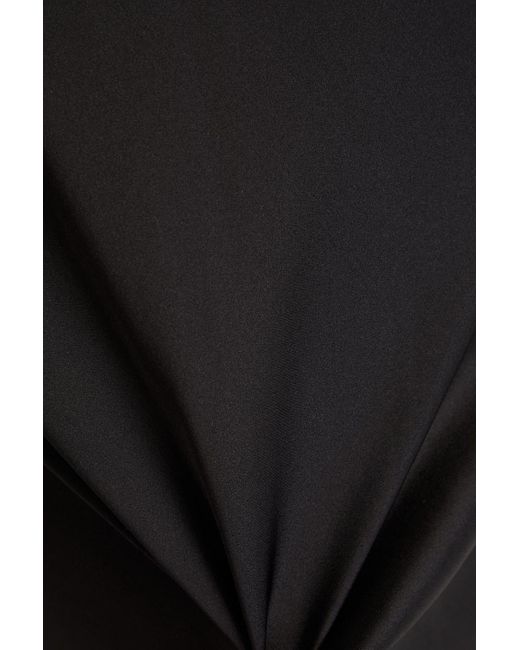 FRAME Black Column Silk-satin Maxi Skirt