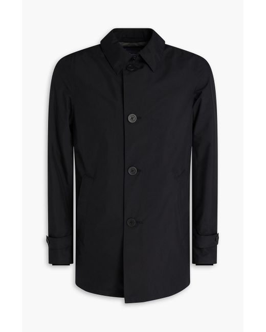 Herno Black Laminar Shell Raincoat for men