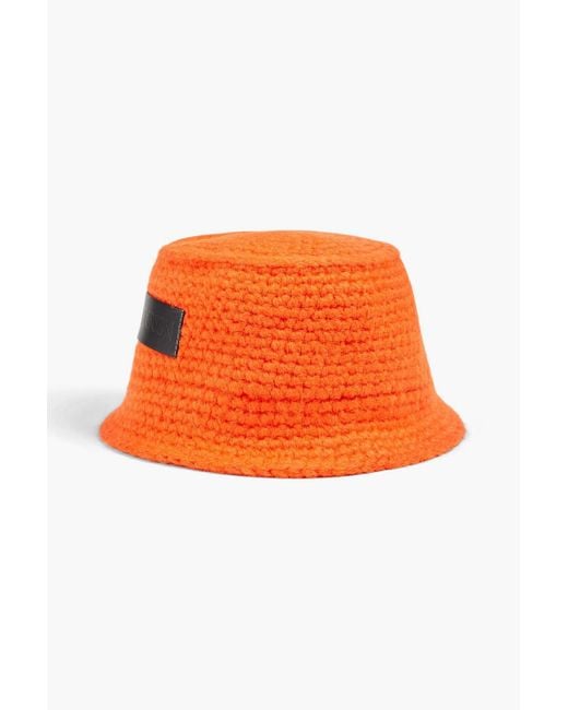 J.W. Anderson Orange Knitted Bucket Hat