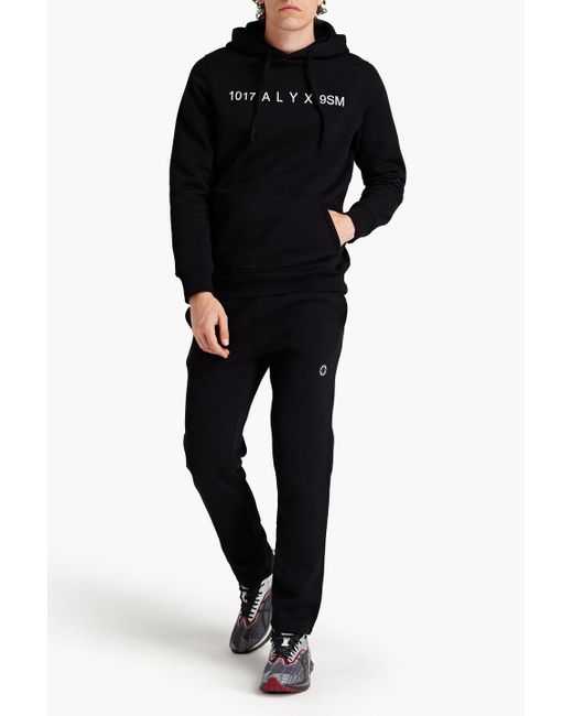 1017 ALYX 9SM Black Logo-print Cotton-blend Fleece Sweatpants for men