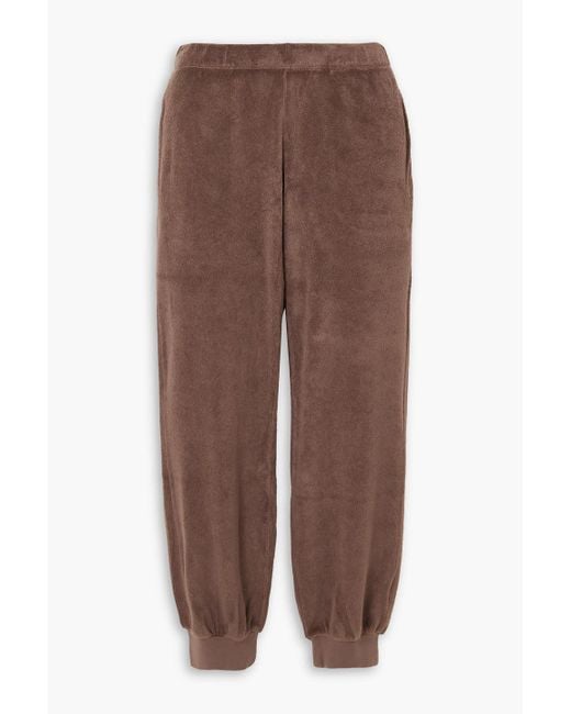 Suzie Kondi Brown Patmos Cotton-blend Terry Track Pants