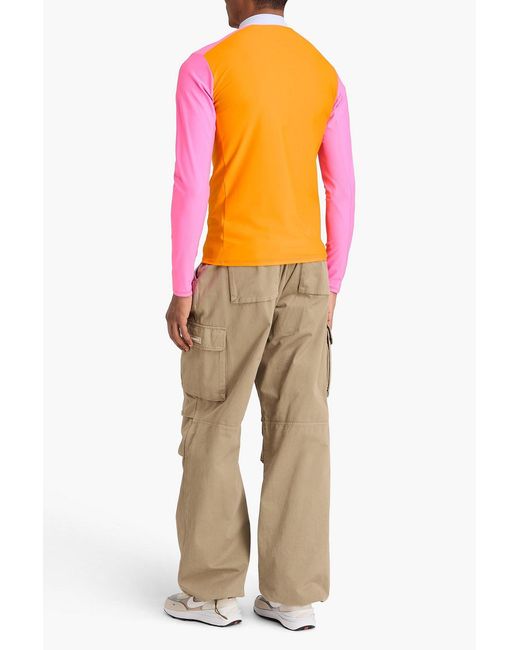Jacquemus Orange Color-Block Stretch Cycling Jersey for men