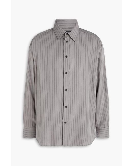 Rag & Bone Gray Matthew Striped Modal-jacquard Shirt for men