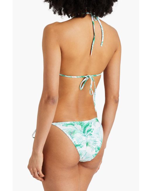 Melissa Odabash Blue Key west tief sitzendes bikini-höschen mit print
