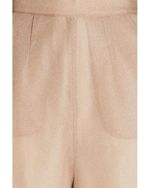 Hervé Léger Natural Hose mit weitem bein aus metallic-strick