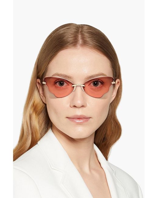 Zimmermann Pink Butterfly-Frame Metal Sunglasses