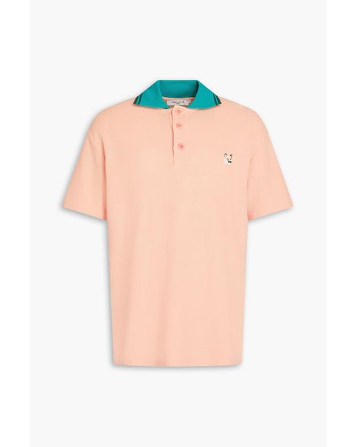 Maison Kitsuné Orange Cotton-piqué Polo Shirt for men