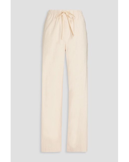 Rag & Bone Natural Logan Linen-Blend Wide-Leg Pants