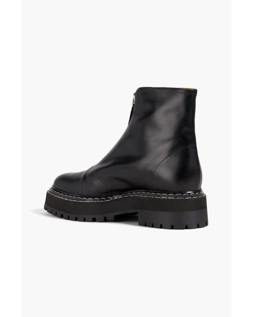 Proenza Schouler Black Leather Ankle Boots