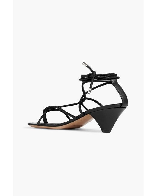 Isabel Marant Black Allua Leather Sandals