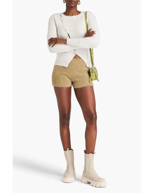 Jacquemus Natural Brushed Knitted Shorts