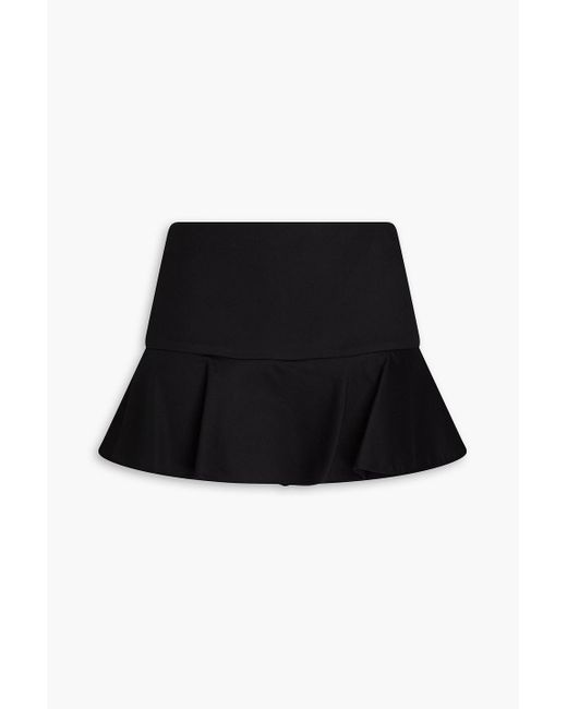 RED Valentino Black Skirt-style Cotton-blend Shorts