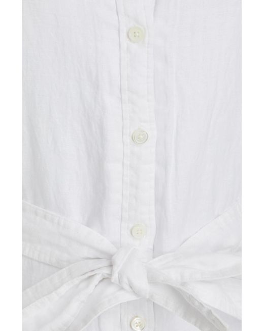 Alex Mill White Hemdkleid aus leinen in minilänge