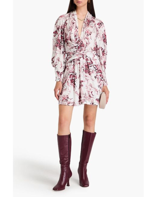 IRO White Minikleid aus crêpe mit paisley-print