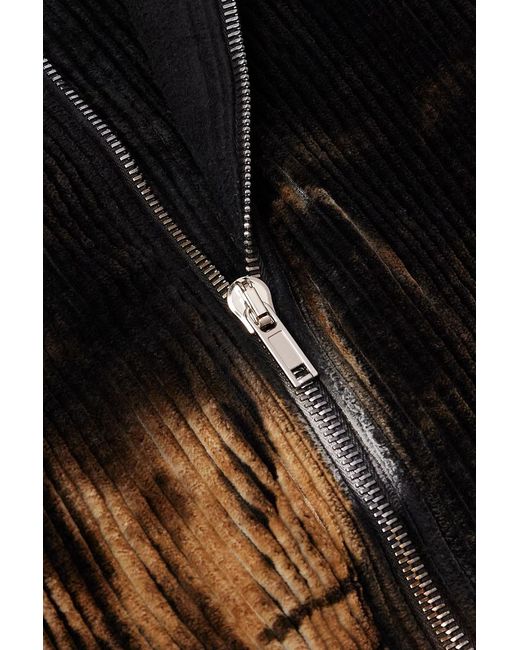 Rick Owens Black Oversized Printed Cotton-Corduroy Bomber Jacket for men