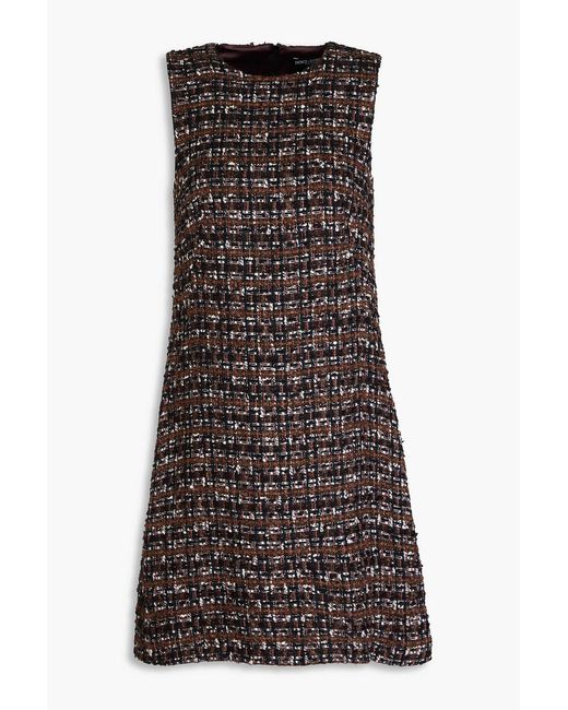 Dolce & Gabbana Black Tweed Mini Dress
