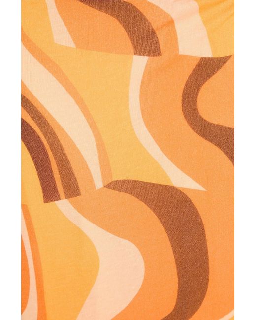 Rejina Pyo Orange Midirock aus lyocell-jersey mit print