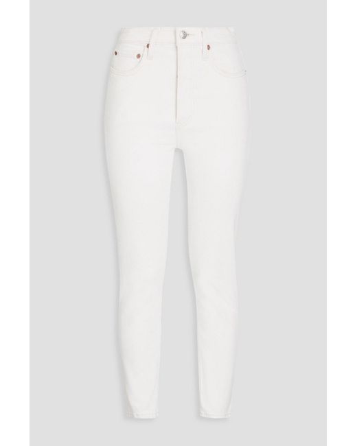 Re/done White High-rise Skinny Jeans