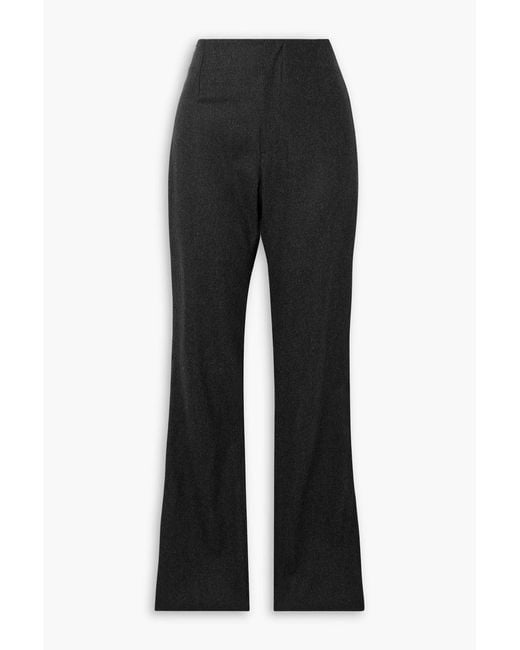 Frankie Shop Black Morrison Wool-Blend Straight-Leg Pants