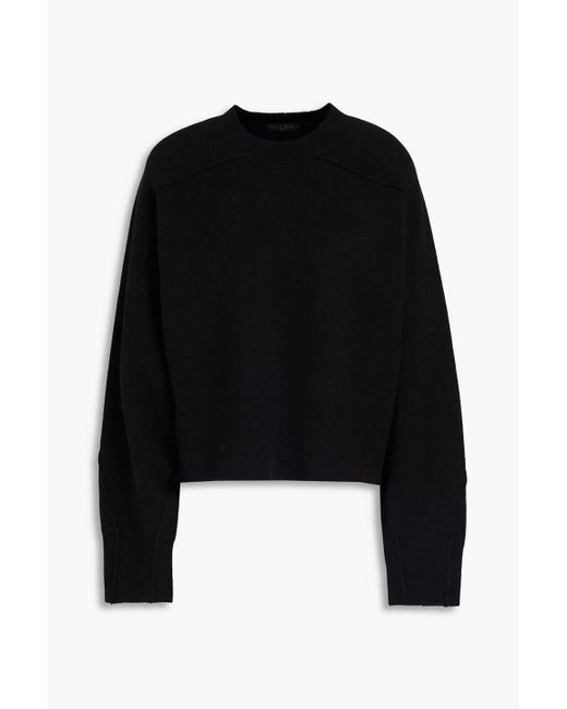 Rag & Bone Black Bridget Wool-blend Sweater