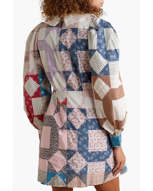 Sea Nohr Rickracktrimmed Patchwork Cotton Mini Dress in Red Lyst