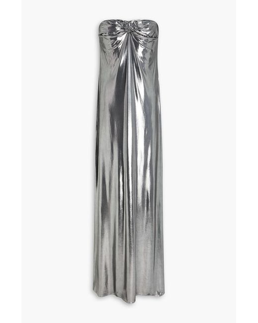 Magda Butrym Gray Strapless Stretch-jersey Maxi Dress