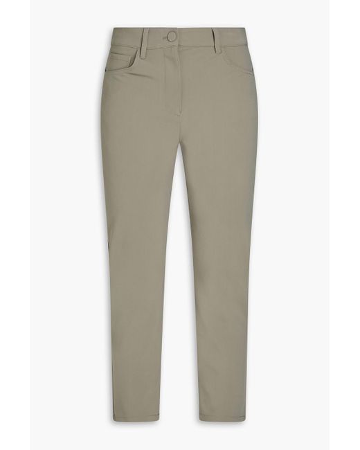 Theory Cropped Ponte Slim leg Pants in Green Lyst UK