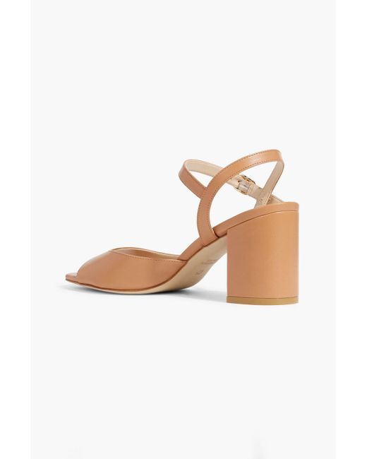 Stuart Weitzman Brown Tia 75 sandalen aus leder
