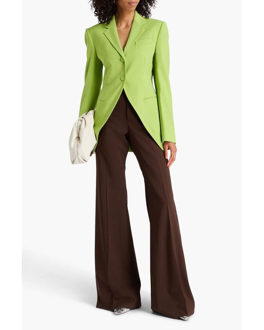 Sportmax Green Crystal-embellished Crepe Blazer