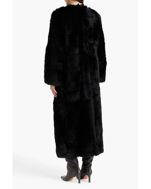 Loulou de Saison Black Siba Shearling Coat