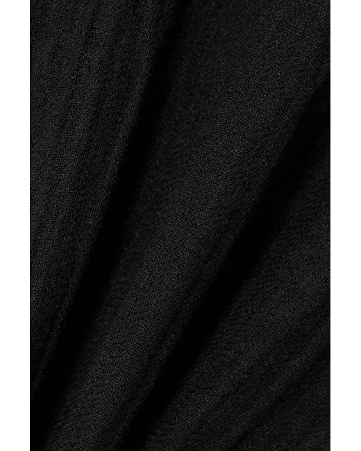 Lisa Marie Fernandez Black Mia Linen-blend Gauze Blouse