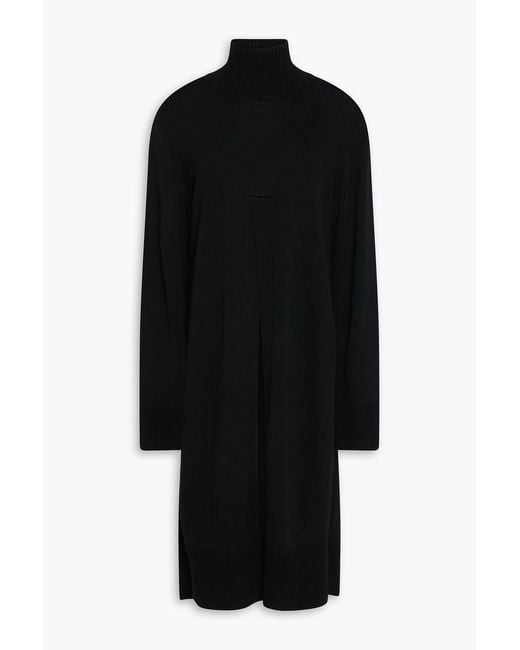 Palmer//Harding Black Cotton Turtleneck Sweater