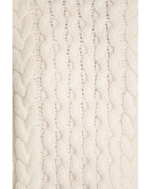 Loulou de Saison Natural Cable-knit Wool And Cashmere-blend Dickey