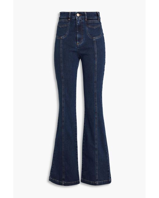 See By Chloé Blue High-rise Flared Pants