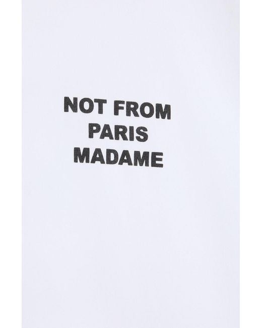 Drole de Monsieur White Printed Cotton-jersey T-shirt for men